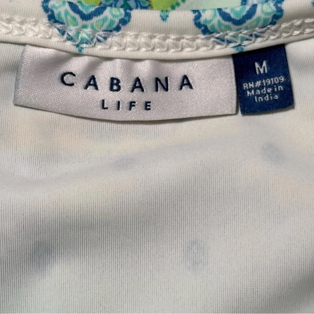 Cabana Life: Women’s Lace Up Long Sleeve Long Sleeve Top size Medium Aqua Sea